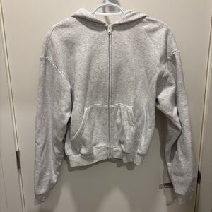 SKIMS Gray Zip-Up Hoodie